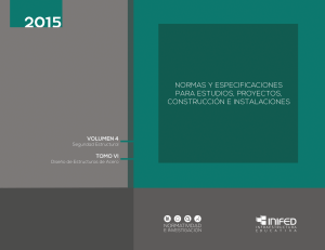 NORMAS Y ESPECIFICACIONES PARA ESTUDIOS, PROYECTOS, CONSTRUCCION E INSTALALCIONES Volumen 4 Tomo VI