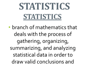 Statistics - complete slides