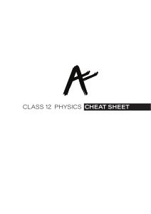 Physics Cheatsheet
