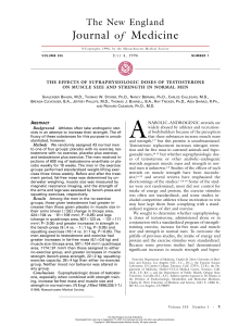 Supraphysiological Testosterone Case Study