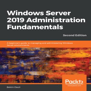 Windows Server 2019 Administration Fundamentals a Beginners Guide