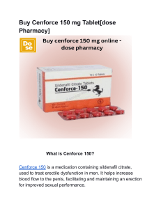 Buy Cenforce 150mg Tablet[Dose Pharmacy]