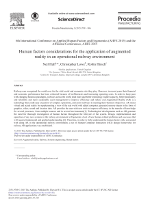 Human factors considerations for the application of augmented  reality in an operational railway environment