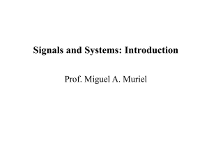 Signals and Systems-Introduction