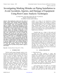 Investigating Marking Mistake on Piping Installation to Avoid Accidents, Injuries, and Damage of Equipment  Using Root Cause Analysis Techniques