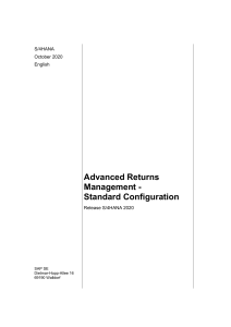 ARM Standard Configuration S4HANA