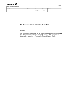 3G Counters Troubleshooting Guideline