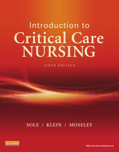 Mary Lou Sole et. al. - Introduction to Critical Care Nursing 6th Edition