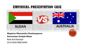 Empirical Presentation Case - Sudan Vs Australia (Rizki Arif Sudrajat)