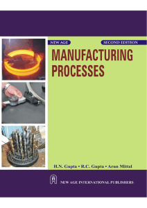 Manufacturing Processes By H.N. Gupta