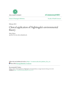 Clinical application of Nightingale s environmental theory