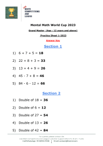 3-2023 MMWC Answer Key Grandmaster Practice Sheet 1