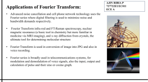Applications of Fourier Transform