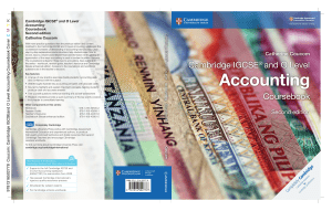 IGCSE O Level Accounting textbook Second Edition