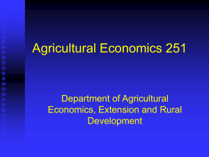 Agricultural Economics 210 intro