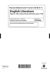 June 2017 QP - Paper 2 Edexcel English Literature GCSE