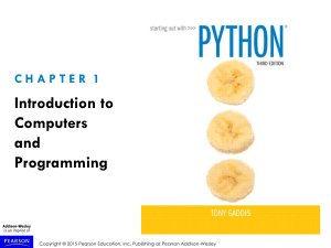 Gaddis Python 3e Chapter 01  PPT