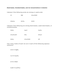 CHM261ElectrolytesNonElectrolytesIonConcentrationsInSolution