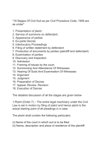 Court Procedures in Civil