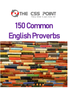 150 Common English Proverbs booklet