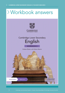 Cambridge Lower Secondary English Workbook 8-answers