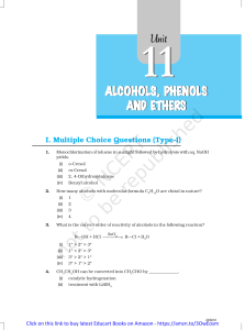 11.Alcohols, Phenols and Ethers