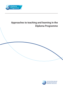 Approaches to teaching and learning