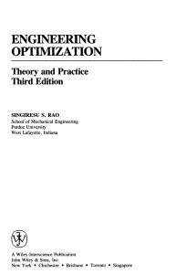 optimization ss Rao