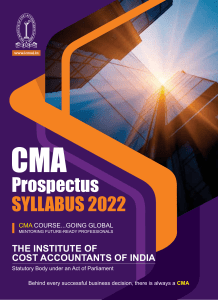 CMA Prospectus Syllabus 2022