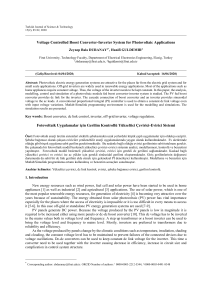 Voltage Controlled Boost Converter-Inverter System for Photovoltaic Applications[#714549]-1153539