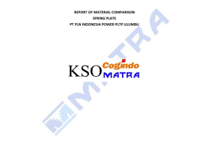 REPORT OF MATERIAL COMPARISON1