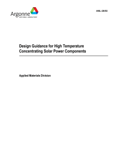 Design Guidance for High Temperature Concentrating Solar Power Components