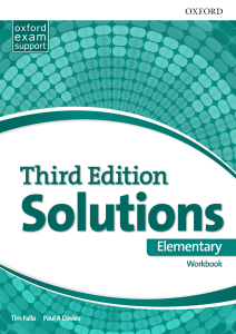 Solutions Elementary 3ed Workbook