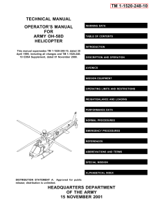 OPERATOR’S MANUAL FOR OH-58D