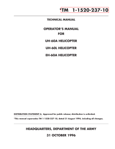 OPERATOR’S MANUAL FOR UH-60