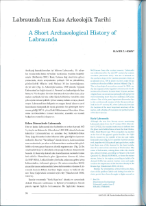 A short archeological history of labraunda by Oliver C.Henry 