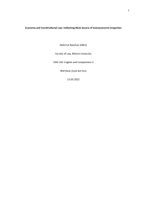 Economy and Constitutional Law: Indicating Main Source of Socioeconomic Inequities.