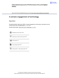 A somatic engagement of technology