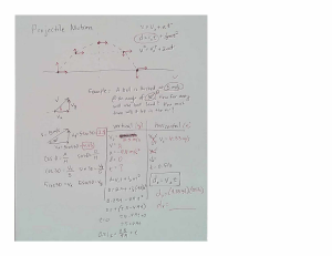 Projectile Motion Notes