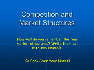 Market Structure Notes
