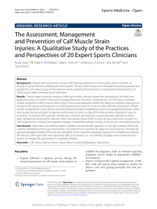 The Assessment Management and Prevention of Calf M