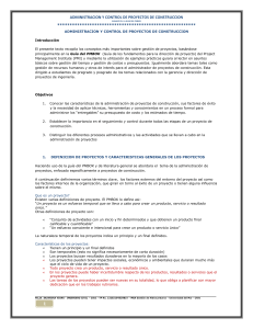 1 - ADMINISTRACION Y CONTROL DE PROYECTOS DE CONSTRUCCION