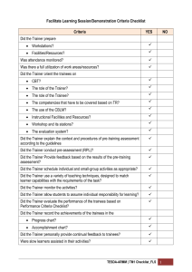 Facilitate Learning Session checklist rev