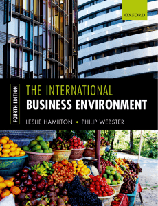 Leslie Hamilton  Philip Webster - The International Business Environment