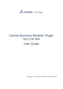Cameo Business Modeler Plugin UserGuide