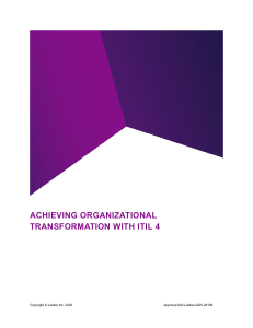 Transformation with ITIL 4 White Paper