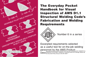 AWS D1.1 Visual Inspection  Pocket  Handbook