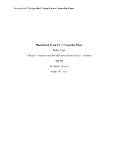 Marginalized Group Career Counseling Paper