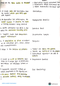 Assessment Methods Worksheet