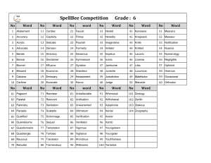 SpellBee Competition (Grade-6)